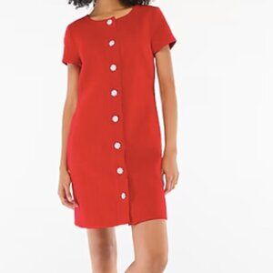 Tweed dress with jewel buttons